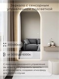 Зеркало настенное 200х80 см. сенсорное арочное с подсветкой М5 ALUMIRROR М5_200x80_BL_CTRL_сенсор_LIGHT_TUNABLE