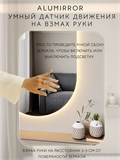 Зеркало настенное 100х60 см. теплый свет 3000К овальное с подсветкой М6 ALUMIRROR М6_100x60_BL_CTRL_бесконтактный_сенсор_LIGHT_теплый