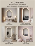 Зеркало настенное 110х50 см. сенсорное овальное с подсветкой М6 ALUMIRROR М6_110x50_BL_CTRL_сенсор_LIGHT_TUNABLE
