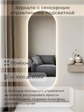 Зеркало настенное 170х60 см. сенсорное овальное с подсветкой М6 ALUMIRROR М6_170x60_BL_CTRL_сенсор_LIGHT_TUNABLE