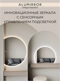 Зеркало настенное 100х75 сенсорное фигурное с подсветкой М9 ALUMIRROR М9_100x75_BL_CTRL_бесконтактный_сенсор_LIGHT_TUNABLE