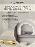 Зеркало настенное 100х75 холодный свет 6000К фигурное с подсветкой М9 ALUMIRROR М9_100x75_BL_CTRL_бесконтактный_сенсор_LIGHT_холодный