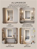 Зеркало настенное 100х60 см. мягкий квадрат ALUMIRROR с подсветкой теплый свет 3000К МК_100x60_BL_CTRL_нет_LIGHT_теплый